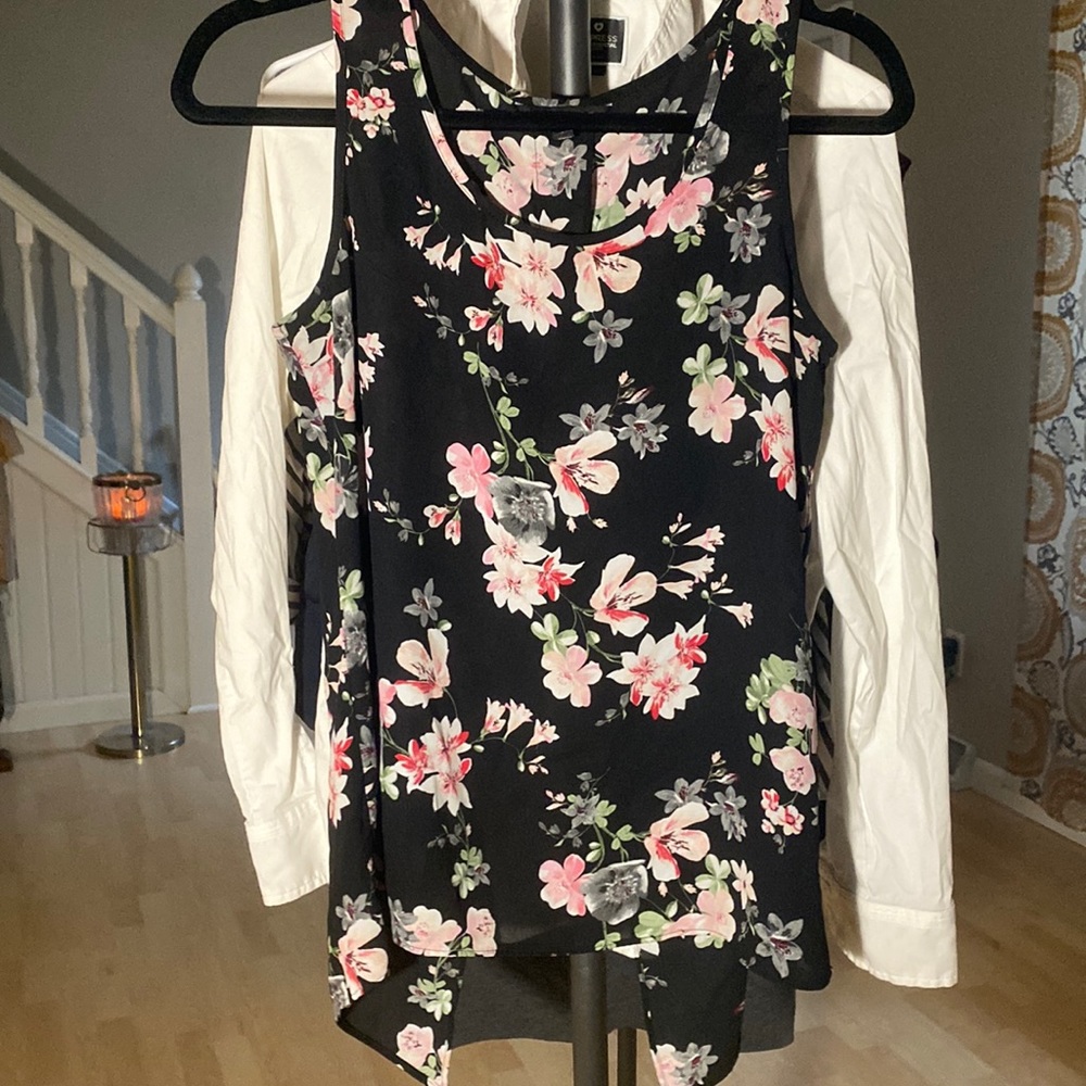 Floral express tank top blouse
